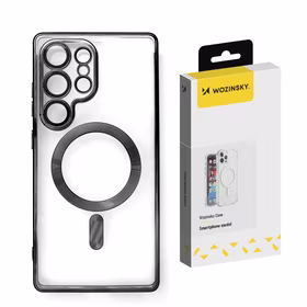 Wozinsky Electroplated Ümbris with Magsafe jaoks Samsung Galaxy S25 - must