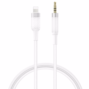 XO audiokaabel NB-R279A Lightning - jack 3,5mm 1,0m, valge