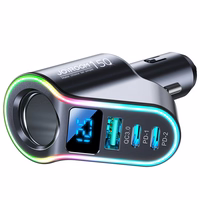 Joyroom Fast Car Laadija 4in1 USB-A QC3.0 / 2xUSB-C PD 150W must (JR-CL21)