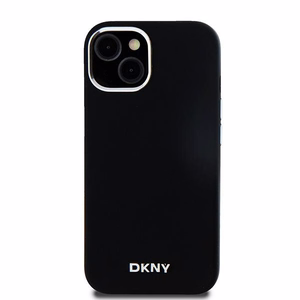 DKNY DKHMP15SSMCHLK iPhone 15 / 14 / 136.1" must ümbris Liquid Silicone Small Metal Logo MagSafe