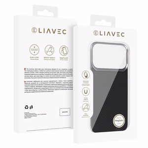 Liavec Carbon Layer Magsafe Aramid Fiber чехол для Iphone 17 Pro черный
