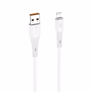 Kaabel USB A to Lightning Forcell F-Energy 2,4A 12W Silikoon 1 m C343 valge