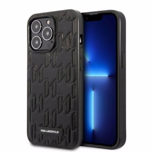 Karl Lagerfeld Monogram Plaque Ümbris jaoks iPhone 13 Pro Max - must