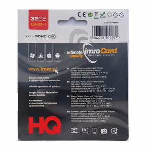 IMRO memory card microSD 32GB 100MB/s class10 UHS I