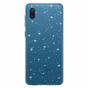 Crystal Glitter Ümbris jaoks Samsung Galaxy A02 Hõbedane
