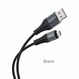 Кабель USB A на Micro USB Hoco 2,4A 1 m X38 черный