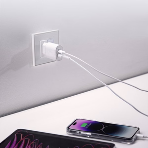 SBS TETRPD20W 20W USB-A USB-C Wall Laadija koos Power Delivery - valge