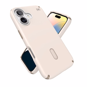 Speck Presidio2 Pro MagSafe'i ja ClickLocki toega ümbris iPhone 16-le, Bleached Bone/Heirloom Gold