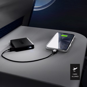 SBS HD 10W 5000mAh USB-C Akupank koos LCD Ekraan - must