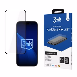 3mk HardGlass Max Lite Black karastatud klaas iPhone 17 Pro telefonile