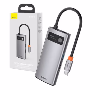 Jaotur 4in1 Baseus Metall Gleam seeria, USB-C to USB 3.0 + USB 2.0 + HDMI + USB-C PD