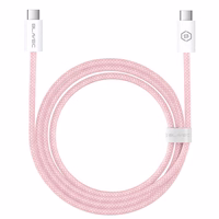 Blavec Kaabel Candy braided - Type C to Type C - PD 60W 3A 3 metres Apple CarPlay/Android Auto (CCA-CC3P30) roosa