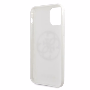 Guess GUHCN65TPUWHGLG iPhone 11 Pro Max white/white hard case Glitter 4G Circle Logo