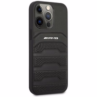 AMG AMHCP14XGSEBK iPhone 14 Pro Max 6,7 "must / must hardcase Leather Debossed Lines