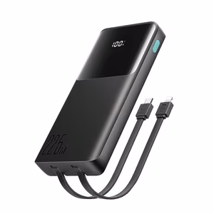 Joyroom JR-PBF19 22.5W 10000mAh Powerbank kahe sisseehitatud kaabliga - must