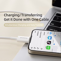 Rock Kaabel P8 Basic Series - Type C to Type C - PD 60W 3A 1 metre valge