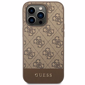 Guess GUHCP14LG4GLBR iPhone 14 Pro 6.1" pruun/pruun kõva korpus 4G Stripe Collection