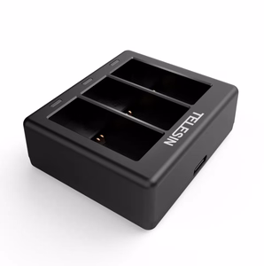 3-slot laadija Telesin jaoks GoPro Hero 12 / Hero 11 / Hero 10 / Hero 9
