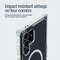 Nillkin Nature Pro armored ümbris with a magnetic ring jaoks Samsung Galaxy S24 Ultra - valge