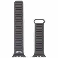 Rihm Audi Logo Synthetic Leather Magnetic Ring jaoks Apple Watch 44/45/46/49mm must