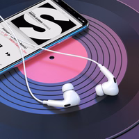 Borofone Earphones BM100 Pro Fuente with microphone valge