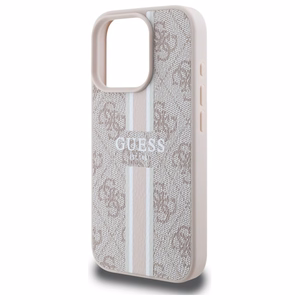 Guess 4G Printed Stripes MagSafe Ümbris jaoks iPhone 16 Pro Max - Roosa