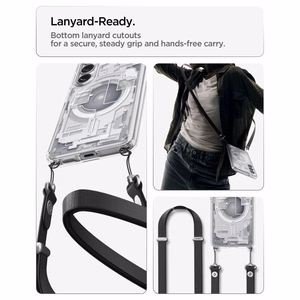 Spigen Ultra Hybrid Mag MagSafe Ümbris for Samsung Galaxy S26 Zero One - Clear and valge