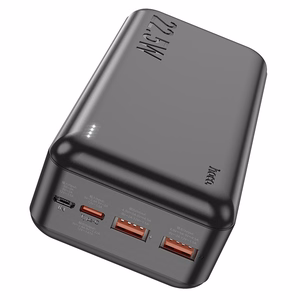 External battery Akupank Hoco J101B PD 20W+Quick Charge 3.0 22.5W 30000mAh must