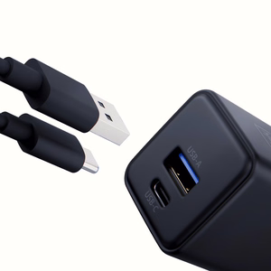 Must 3mk Hyper GaN võrgulaadija, 20 W, QC4+/PD/PPS, USB 1A1C, EL