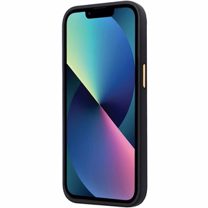 Guess GUHCP13LM4DGPK ümbris jaoks iPhone 13 Pro / 13 - must Silicone Logo Strass 4G