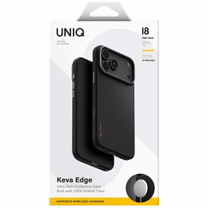 Uniq Keva EDGE Magclick Charging ümbris iPhone 18 Pro Max / 17 Pro Max – must