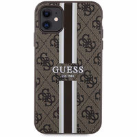 Guess GUHMN61P4RPSW iPhone 11 / Xr brown/brown hardcase 4G Printed Stripes MagSafe