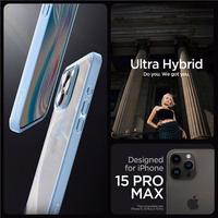 Spigen Crystal Hybrid Ümbris jaoks iPhone 15 Pro Max - Clear sinine