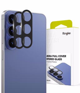 Ringke Camera Full Cover karastatud klaasist kaamerakaitsed seadmele Samsung Galaxy S26 FE, 2 tk – mustad