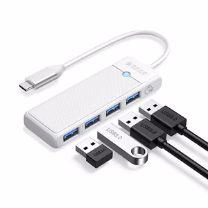 Orico PAPW4A-C3 USB Hub 4-port 4x USB-A 3.0 1.8 m - white