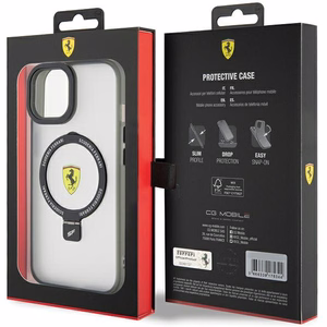 Ferrari FEHMP15SUSCAK iPhone 15 6.1" must/must hardcase Ring Stand 2023 Collection MagSafe