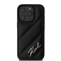Karl Lagerfeld Quilted Signature iPhone 16 Pro Ümbris - Must
