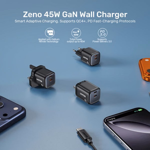 Unitek GaN võrgulaadija 45W 2x USB-C PD 3.0 QC