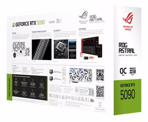 ASUS ROG Astral - -RTX5090-O32G-Valge NVIDIA GeForce RTX 5090 32 GB GDDR7