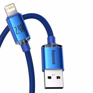 USB kaabel Baseus Crystal Shine sinine Lightning 120cm