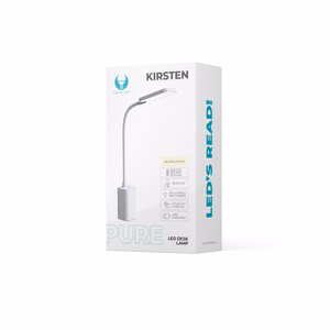 Desk LED Lamp 6W with clip PURE FLB-10 KIRSTEN valge Forever Light