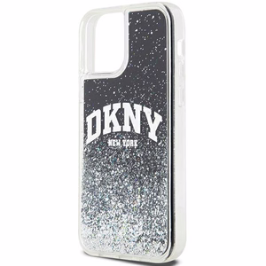 DKNY Liquid Glitter Big Logo iPhone 12 Pro/12 Ümbris - Must