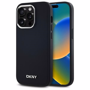 DKNY Plain Logo MagSafe iPhone 14 Pro Ümbris - Must