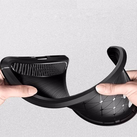 Carbon Case Paindlik kate OnePlus Nord N200 5G musta värvi jaoks