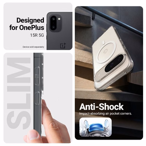 Crong Hybrid Clear Magnetic MagSafe ümbris seadmele OnePlus 15R, läbipaistev