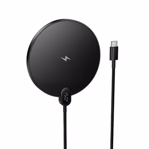 Juhtmevaba laadija Hoco 15W with kaabel USB C and digital display CW62 must