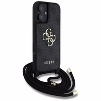 Guess 4G Big Logo Cord Stap Crossbody Ümbris jaoks iPhone 16 must
