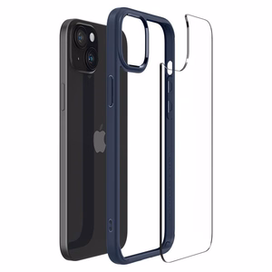 Spigen Ultra Hybrid чехол для iPhone 15 Plus - тёмно-синий
