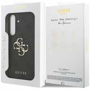 GUESS ümbris jaoks SAMSUNG S25 FE GUHCS25FE4GMGGR (PU Leather 4G Metal Logo) must