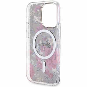 Guess GUHMP14LHCFWSA iPhone 14 Pro 6.1" green/khaki hardcase Flower MagSafe